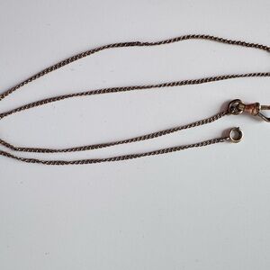 Antique WBK 12K Gold Filled Watch FOB necklace chain 17” long